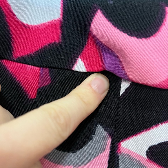 Cato Woman Pink Geometric Shapes Pencil Skirt - Picture 13 of 13